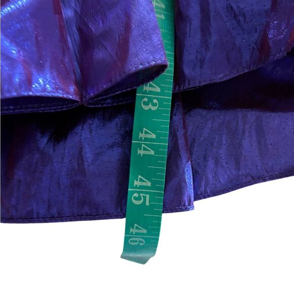 LA Glo Vintage 90s Cocktail Medium Prom Glam Rock Lace Sequins Sweetheart Purple - Picture 12 of 13